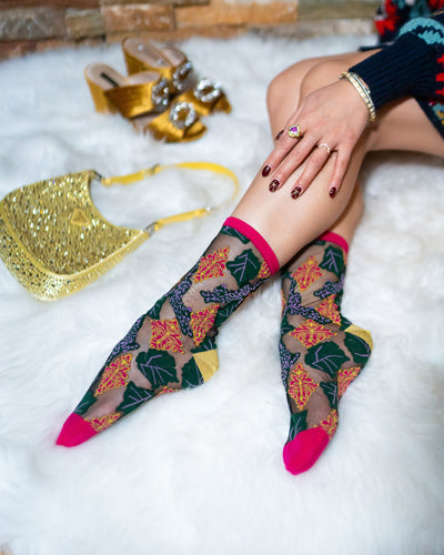 Sock candy holiday floral socks fancy socks for women