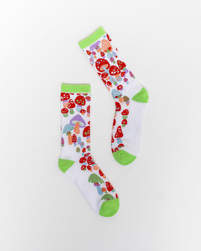 Sock candy mushroom forest tennis crew sock cute tennis socks